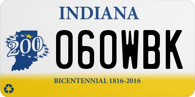 IN license plate 060WBK