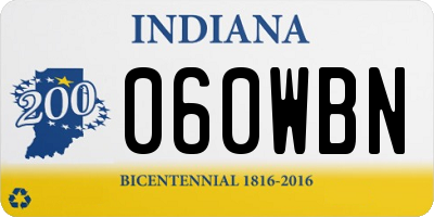 IN license plate 060WBN