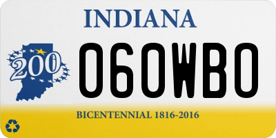 IN license plate 060WBO