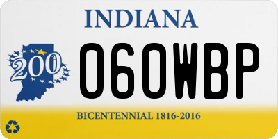 IN license plate 060WBP