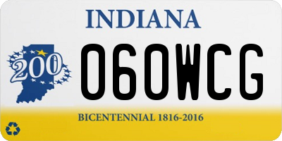 IN license plate 060WCG