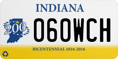 IN license plate 060WCH