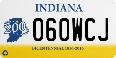 IN license plate 060WCJ