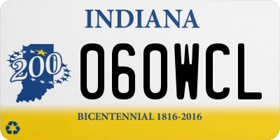 IN license plate 060WCL