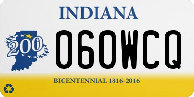 IN license plate 060WCQ