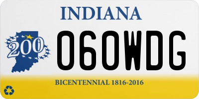 IN license plate 060WDG