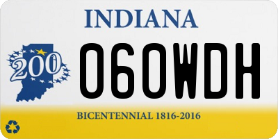 IN license plate 060WDH