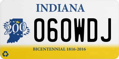 IN license plate 060WDJ