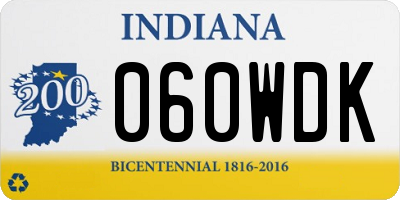 IN license plate 060WDK