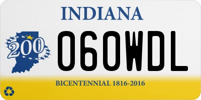 IN license plate 060WDL