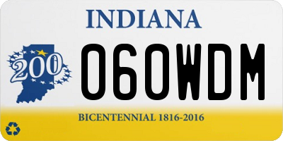 IN license plate 060WDM