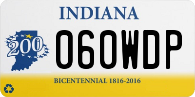 IN license plate 060WDP