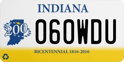 IN license plate 060WDU