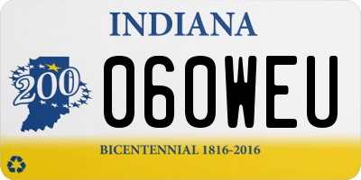 IN license plate 060WEU