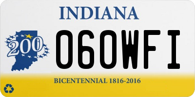 IN license plate 060WFI