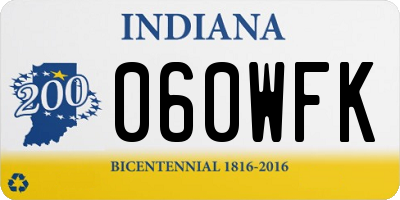 IN license plate 060WFK