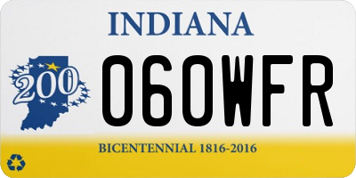 IN license plate 060WFR