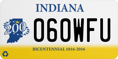 IN license plate 060WFU