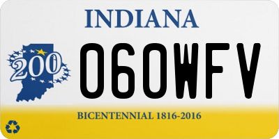 IN license plate 060WFV