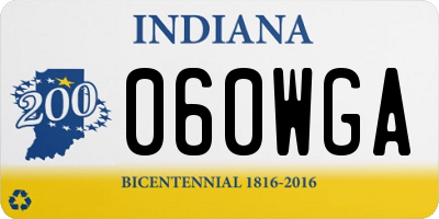 IN license plate 060WGA