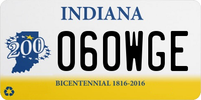 IN license plate 060WGE