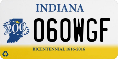 IN license plate 060WGF