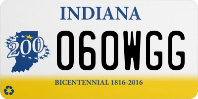 IN license plate 060WGG