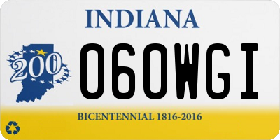 IN license plate 060WGI