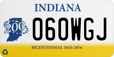 IN license plate 060WGJ