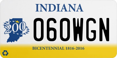 IN license plate 060WGN