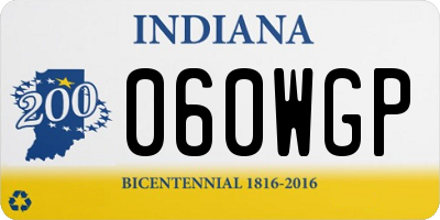 IN license plate 060WGP