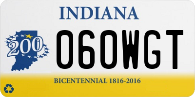 IN license plate 060WGT