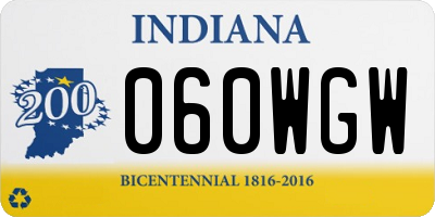 IN license plate 060WGW