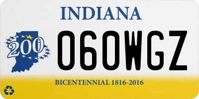 IN license plate 060WGZ