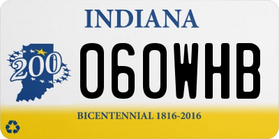 IN license plate 060WHB