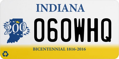 IN license plate 060WHQ