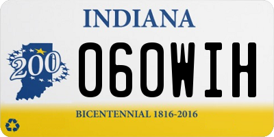 IN license plate 060WIH