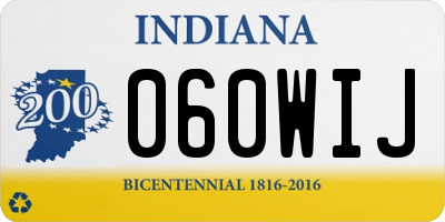IN license plate 060WIJ