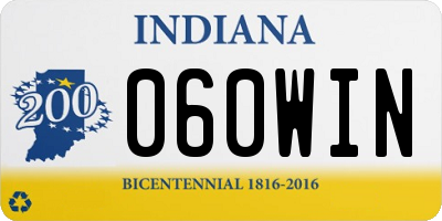 IN license plate 060WIN