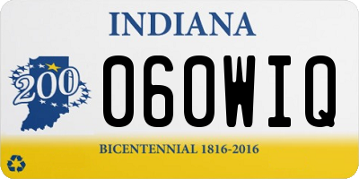 IN license plate 060WIQ