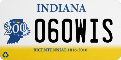 IN license plate 060WIS