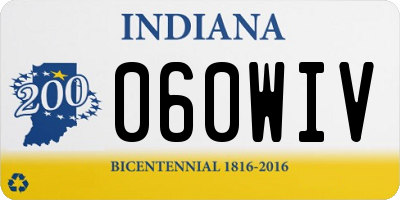 IN license plate 060WIV