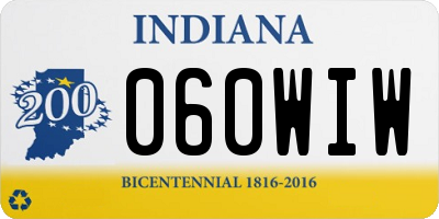 IN license plate 060WIW