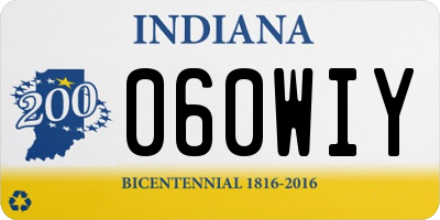 IN license plate 060WIY