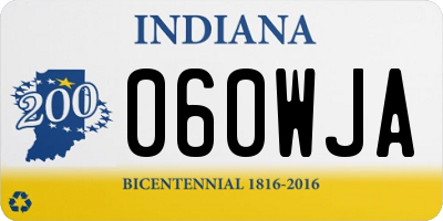 IN license plate 060WJA