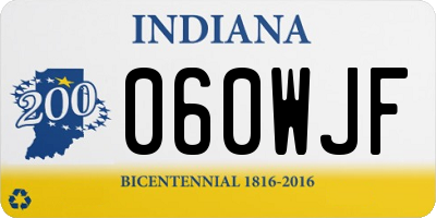 IN license plate 060WJF