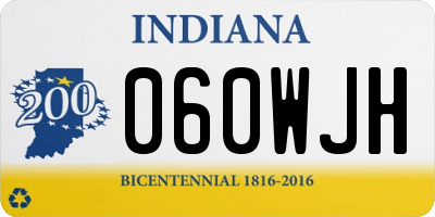 IN license plate 060WJH