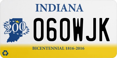 IN license plate 060WJK
