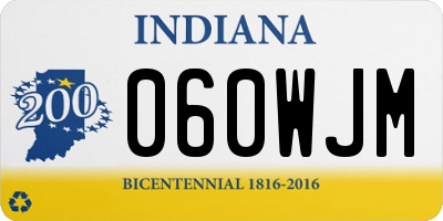 IN license plate 060WJM