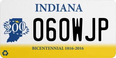 IN license plate 060WJP